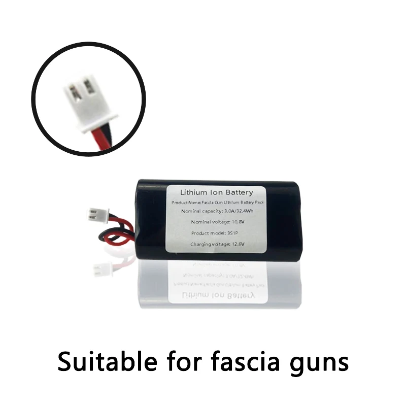 

18650 Lithium Battery 10.8V 3.0Ah for Fascia Gun Rechargeable Cell Pack