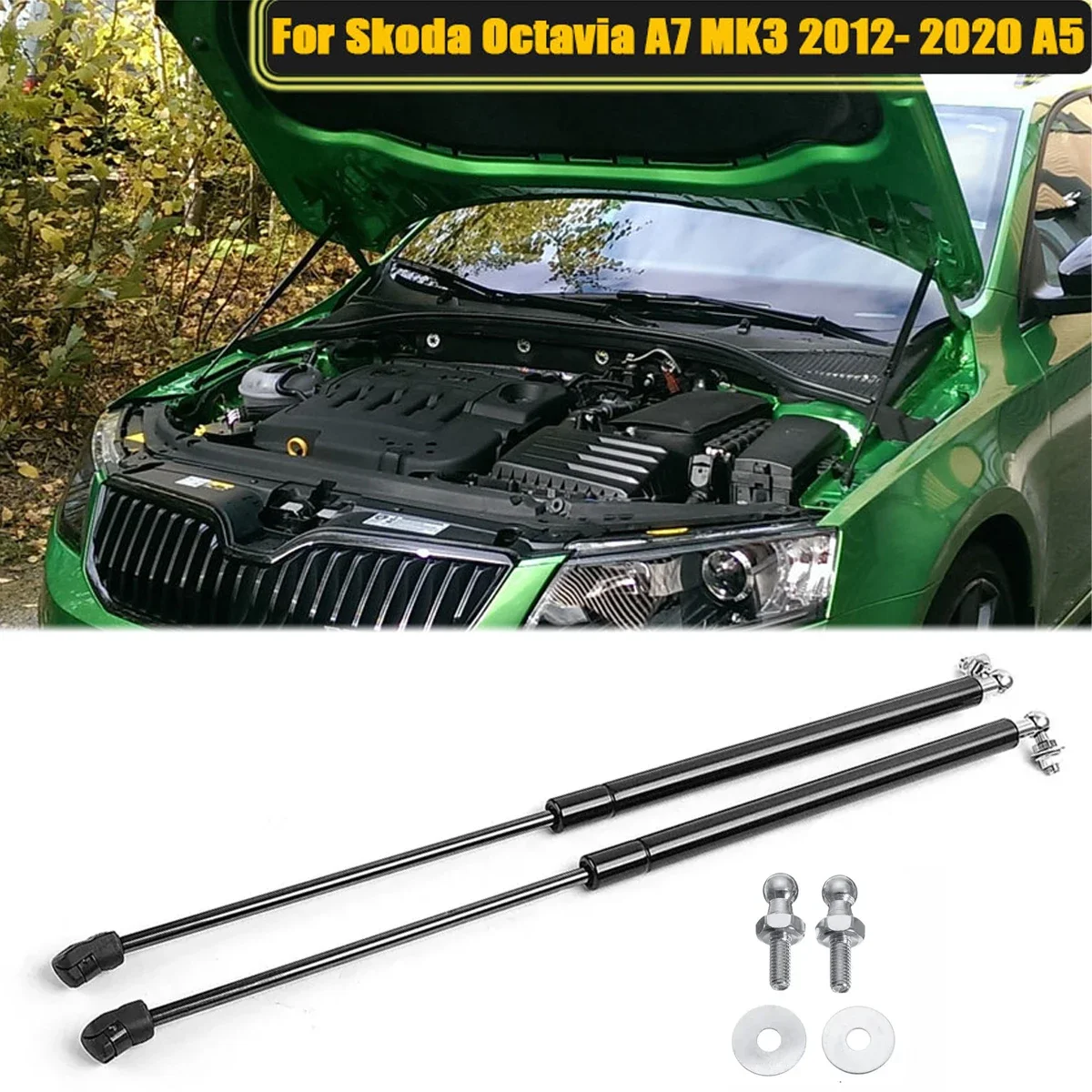 For Skoda Octavia A7 MK3 2012- 2020 A5 MK2（1Z）2004-2013 Front Gas Spring Shock Hood Strut Damper Lift Support Car Accessories