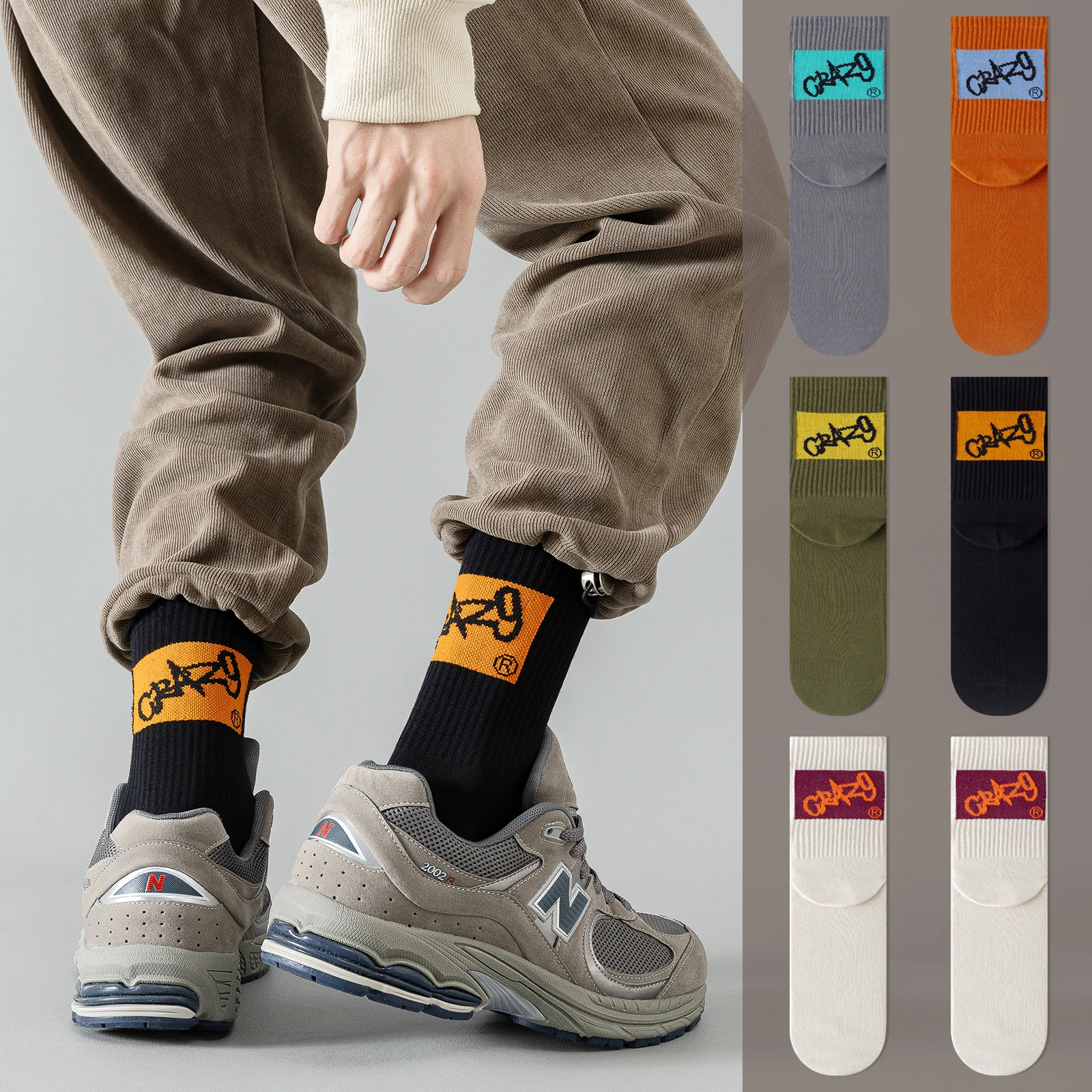 5 pairs mens socks sport casual sweat absorbing breathable simple style for comfortable everyday wear