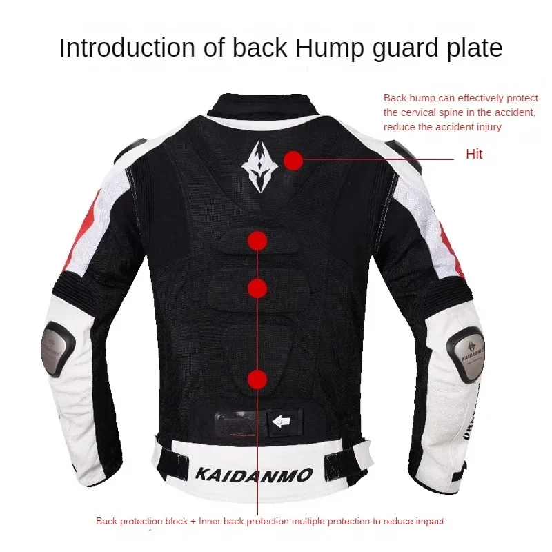 

KAIDANMO Motorcycle Jacket Men Four Seasons Road Wear Motorcycle Jacket Hump Anti-fall Rider Set Inner Liner Waterproof