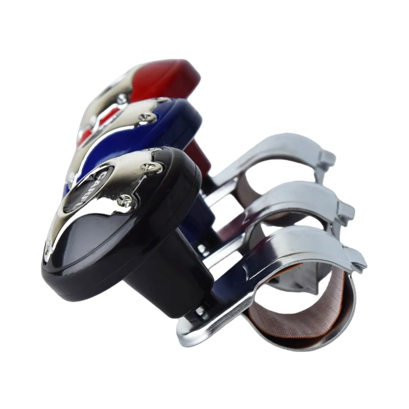 Universal Car Steering Wheel Booster Ball ABS+Metal Red/Blue/Black Durable Easy Installation