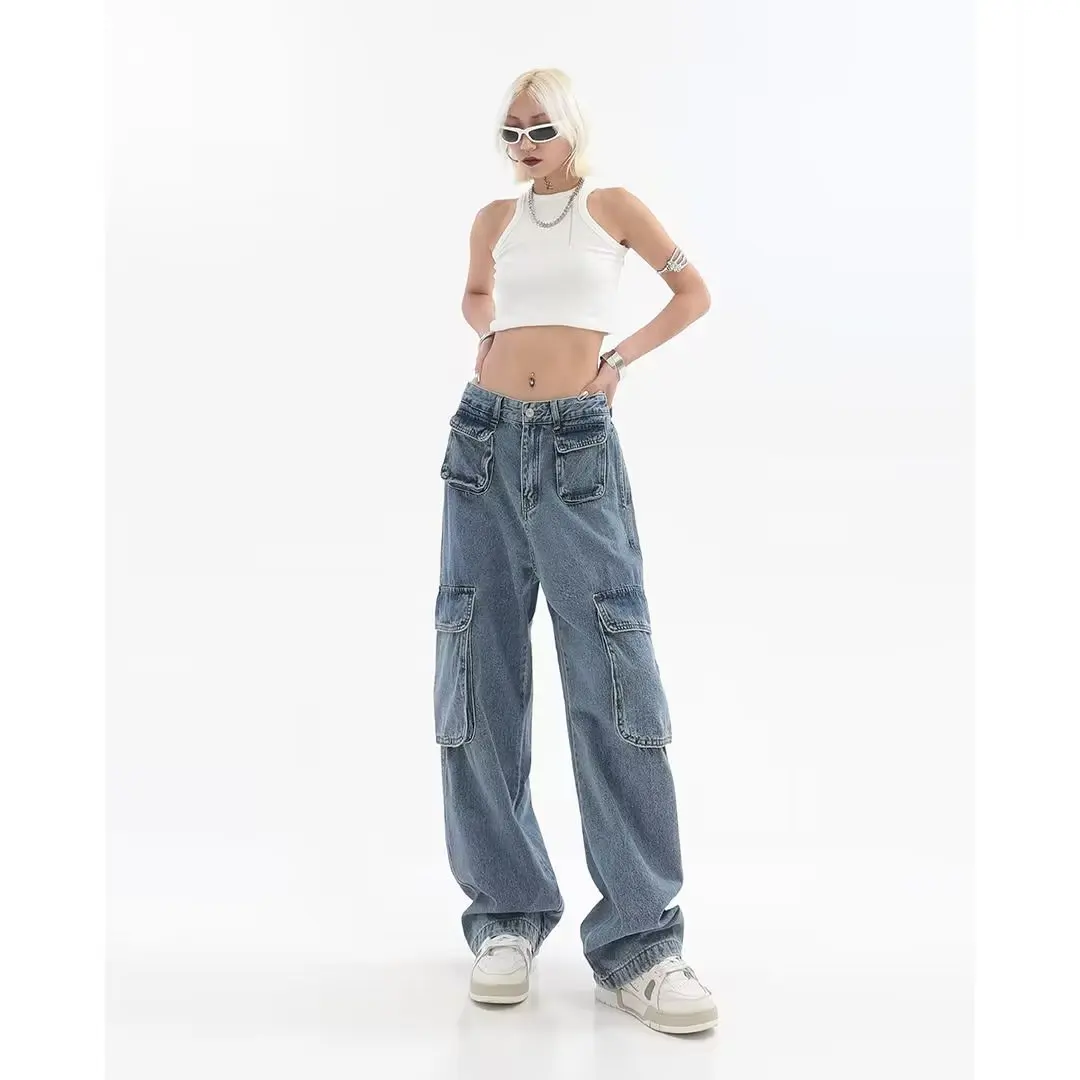 بنطال ذو قصة أرجل واسعة طويل القامة للمرأة الربيع الدانتيل متابعة حزام كلية استرخاء الحلو بسيط شيك Femininas بنطلون Highstreet عادية