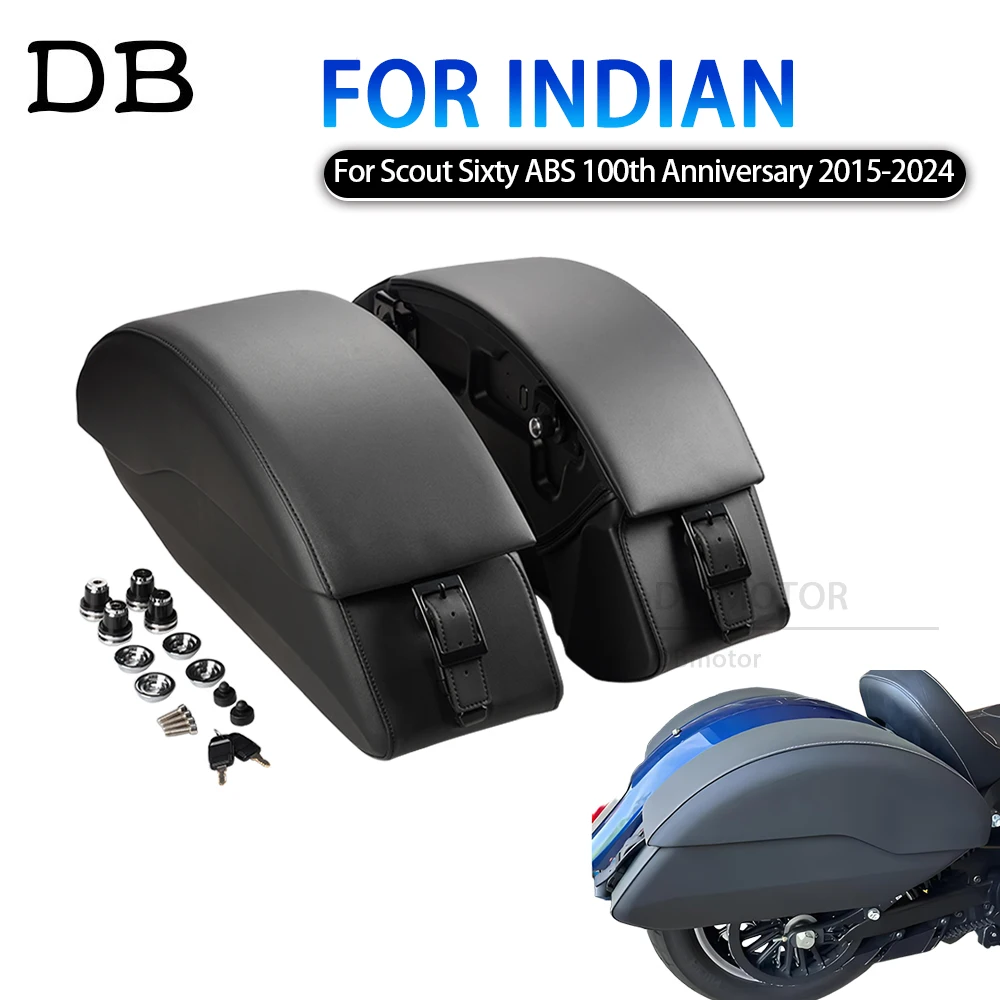 

Quick Release ‎Semi Rigid Saddlebags Side Box And Mounting Spools Kit For Indian Scout Sixty ABS 100th Anniversary 2015 - 2024