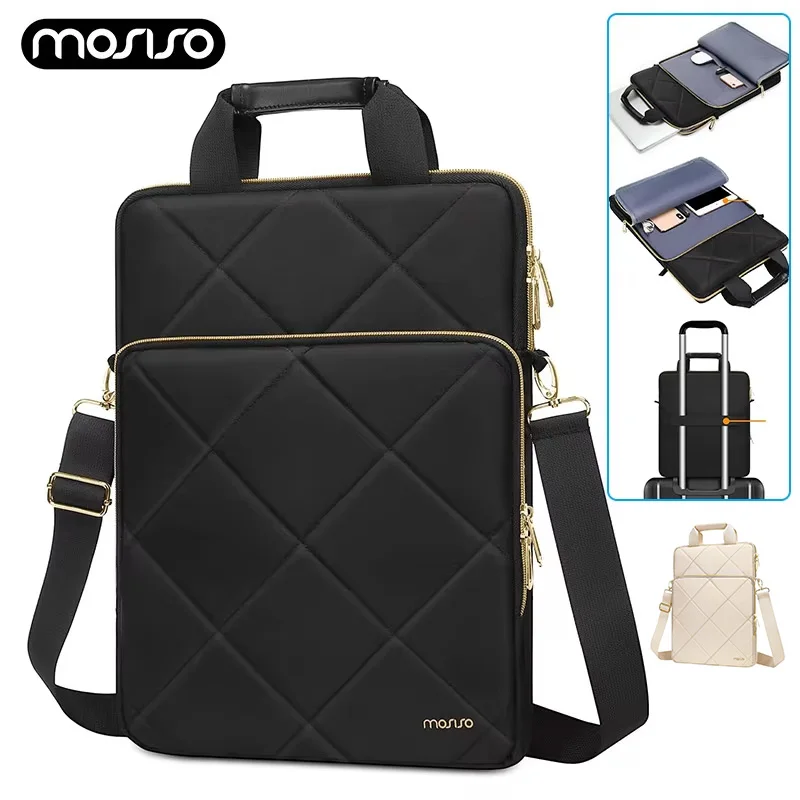 Bolsa para laptop para MacBook Air Pro, M1, M2, M3, HP, Dell, Lenovo, Asus, Notebook, Messenger, Shoulder Bag, Sleeve Case, 13 polegadas, 14 polegadas, 15 polegadas, 15,6 dentro, 16 dentro