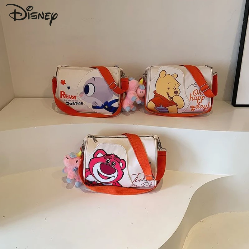

Disney 2026 New Women's Crossbody Bag Fashion High Quality Girl Handbag Cartoon Versatile Multi Functional Girl Storage Bag