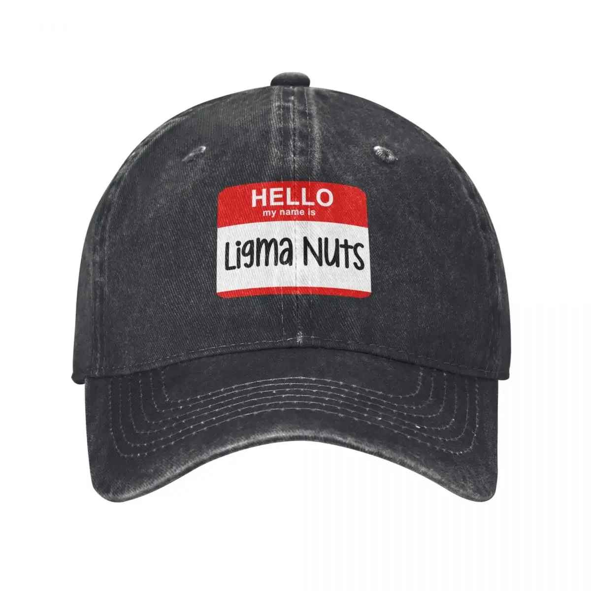 Hello My Name Is Ligma Nuts Funny Name Prank Baseball Cap Snap Back Hat Luxury Man Hat Beach Outing Caps For Men Women's