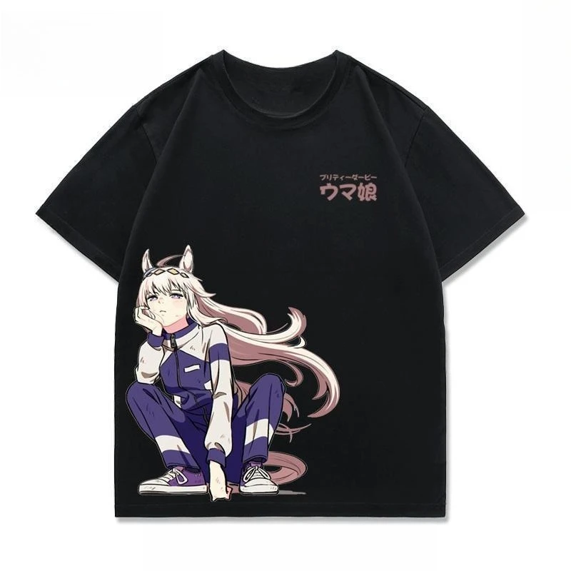 

Japanese Anime Girl Game Men's T-shirt Oversized T-shirt Casual Cotton Daily Four Season T-shirt Women's Clothing Breathable Top