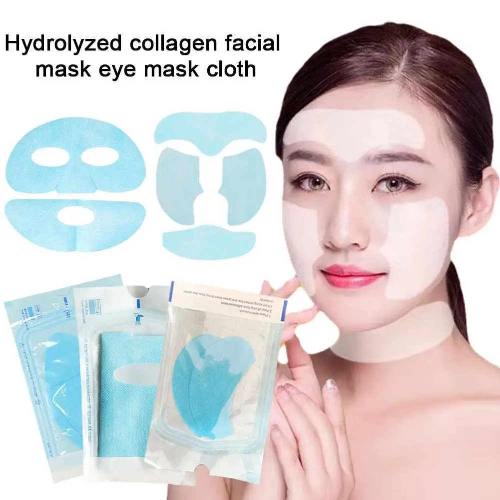 Máscara Facial Soluble en papel de película de colágeno, péptido, hueso de ciervo, Nano máscara, mejilla, Frente, ojo, parche, tela, herramienta para el cuidado de la piel Facial