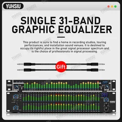 YUHSIU nuevo ecualizador Digital profesional Control de Audio 31 bandas Denoise Karaoke Dj equipo de sonido para puesta en escena familia