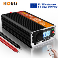 HOULI voltage inverter 12v 24v car current converter 6000W 5000W 4000W 3000W pure sine wave 60HZ transformer korean socket