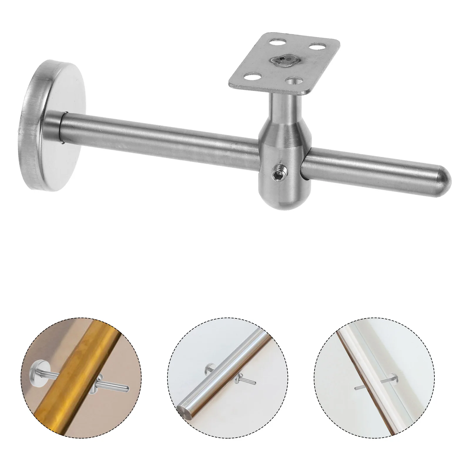 Stainless Steel Handrail Brackets Adjustable Wall Mount Support Corridor Stair Railing Fittings Easy Installation Durability