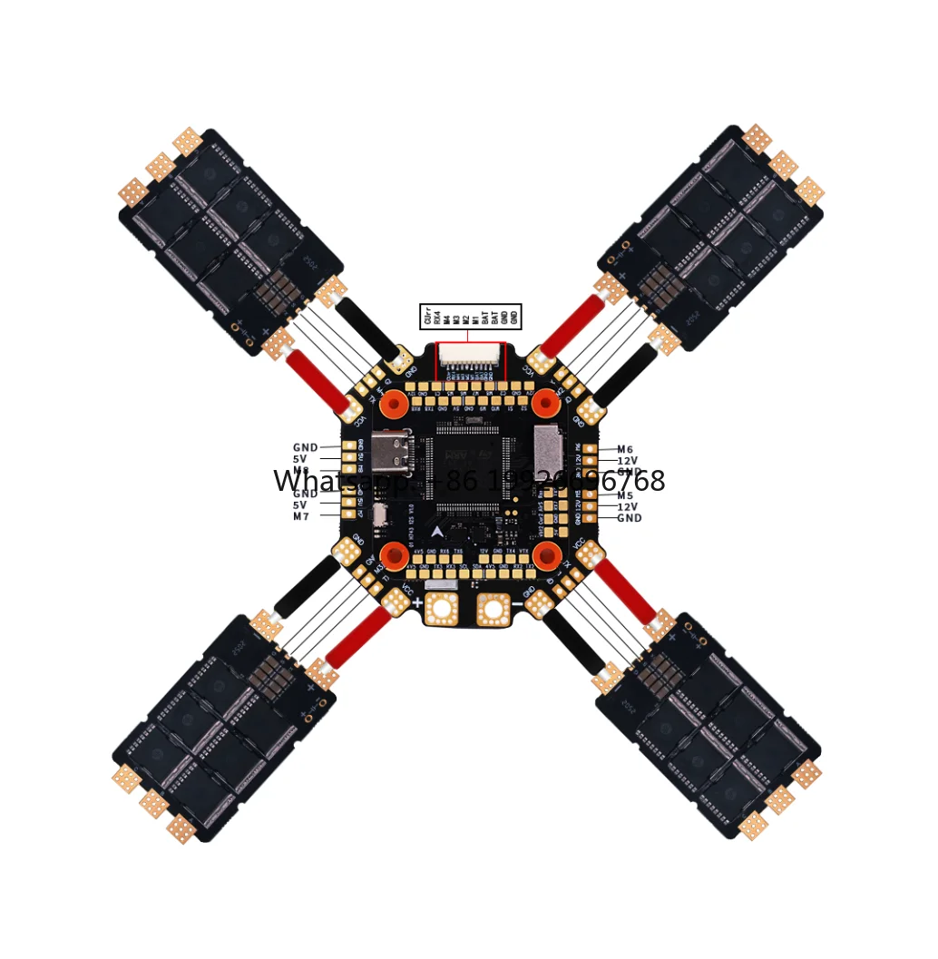 

HAKRC 12S Power Distribution Board (PDB) with 480A 7155B-B13 Metal Four-axis RC Parts & Accessories