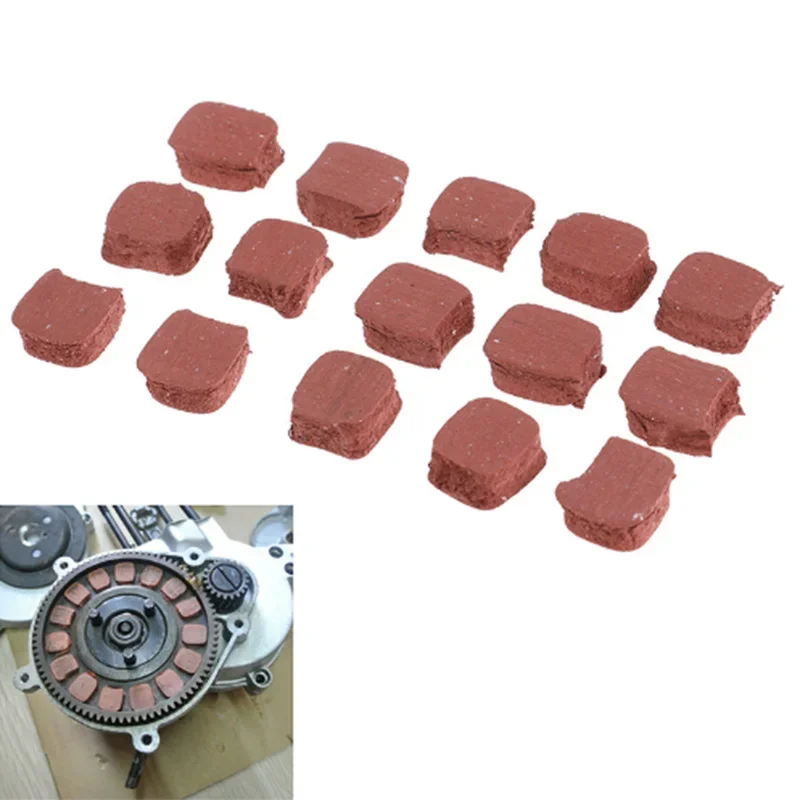 Engine 15pcs Pack Clutch Plate Friction Block Gasket for 2 Stroke 49cc 66cc 80cc Engine Parts Electric Bike Mini Motorcycle