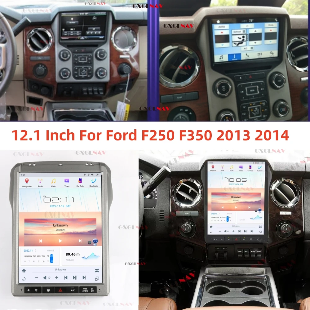 

12.1 Inch Android 11 Vertical Screen Radio Head Unit For Ford F250 F350 2013 2014 GPS Carplay Car Multimedia Player Navigation