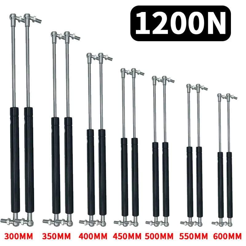 2pcs 30/35/40/45/50/55/60cm Gas Strut Bars Lift Supports 1200N Gas Spring for Tool Box RV Bed Car Caravans Door Windows Boat Bus