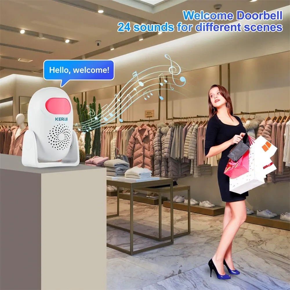 KERUI M120 Smart Motion Detector Alarm PIR Infrared Anti-Theft Burglar Welcome Chime Doorbell For Garage Shop Home Security