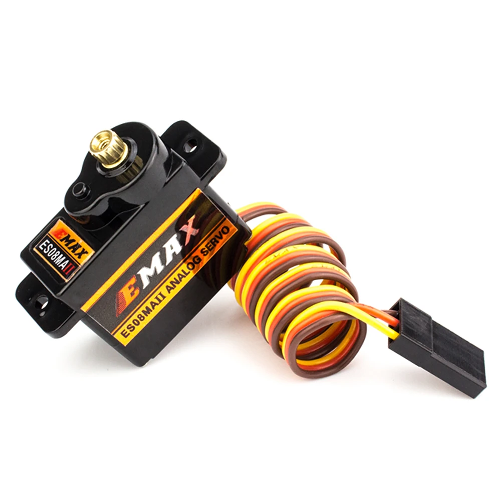 2 buah/lot Emax ES08MA II Servo Motor SCX24 Servo15T Mini Metal Gear Analog Servo untuk mobil RC Axial SCX24 Upgrade