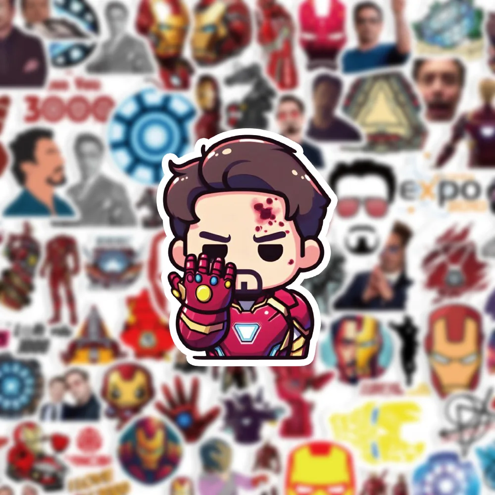 10/30/50 قطعة الرجل الحديدي الأعجوبة خارقة الكرتون ملصق DIY بها بنفسك الهاتف المحمول الأمتعة سكيت الكتابة على الجدران الشارات متعة للهدايا