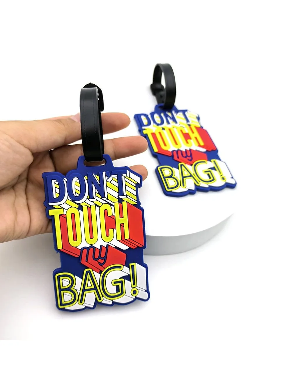 1PCS Cute Luggage Tag Creative Letter Suitcase Silicon Portable Travel  Addres Holder Bag Tags for Luggage Travel essentials