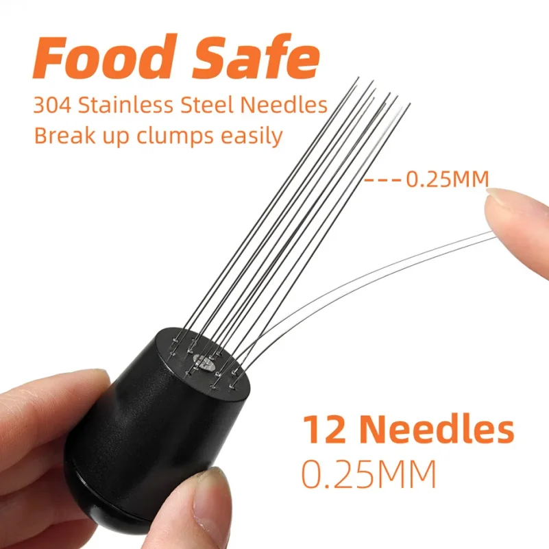 Espresso Coffee Stirrer WDT Distribution Tool Stainless Steel Needles Coffee Powder Distributor Dosing Ring Barista Accessories view 3