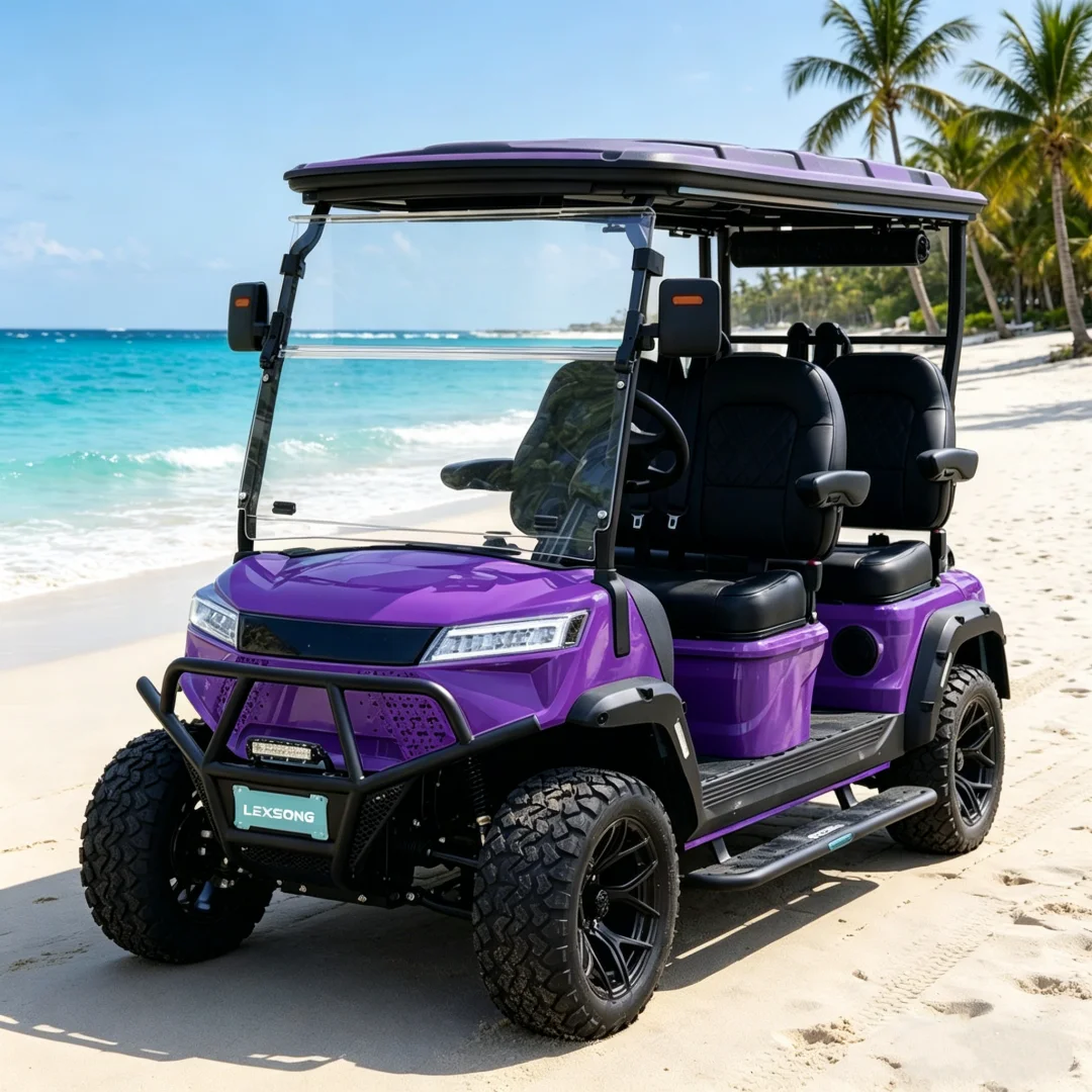 Ultra Performance Long Range 105Ah/ Lithium Battery Heavy Duty Suspension Off Road Electric Golf Cart With OEM ODM Customization