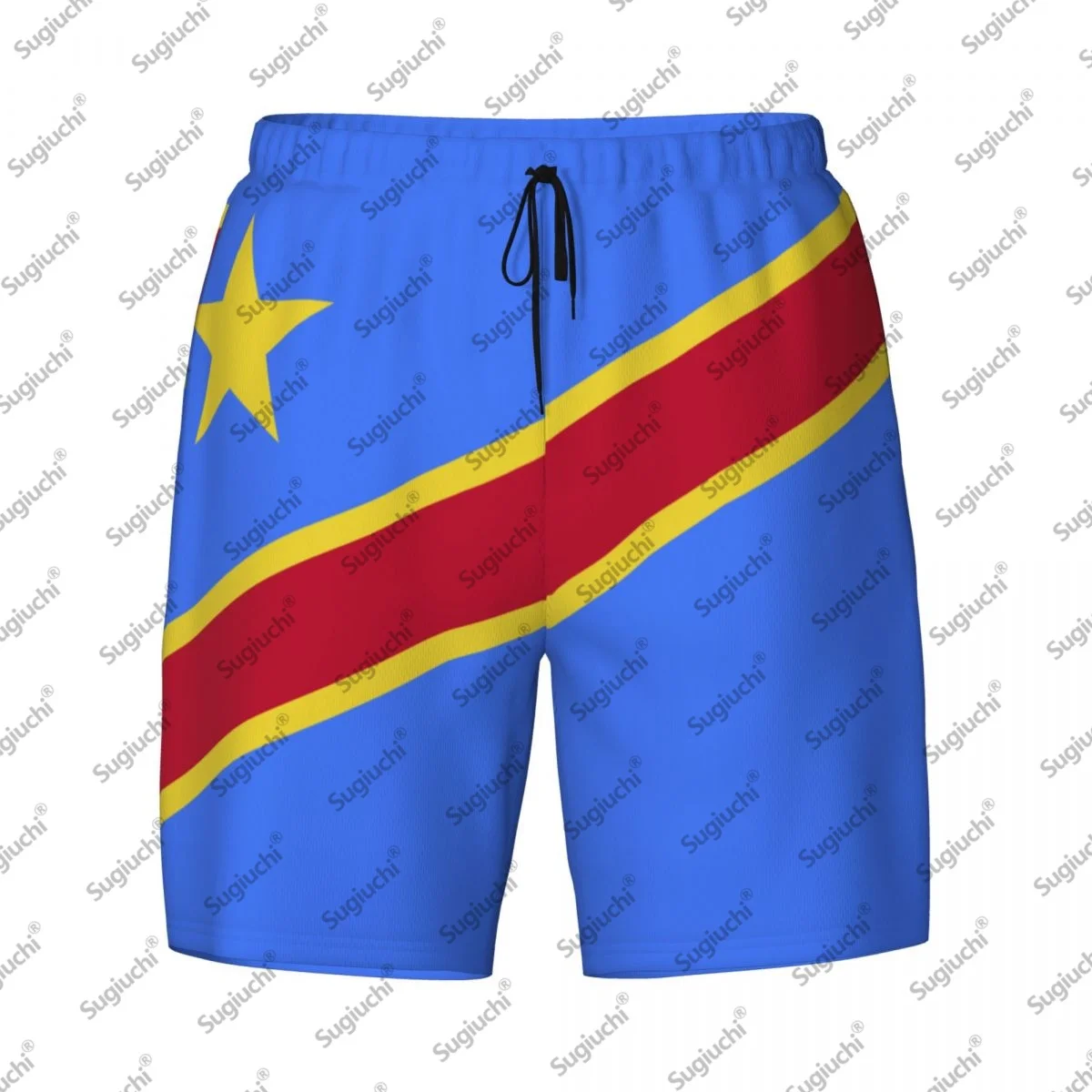 

2025 Мужские плавки с 3D принтом флага Демократической Республики Конго, Гавайский купальный пляж, 2 в 1, быстросохнущее летнее плавание