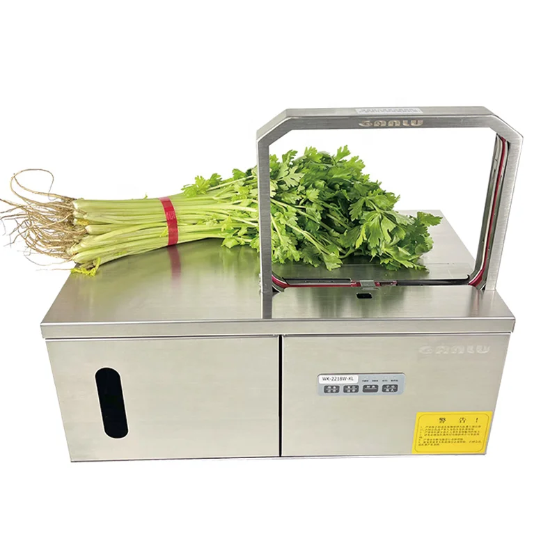

Portable Banding Machine Automatic Supermarket Vegetable Tape Food Opp Tape Bundle Strapping Machines
