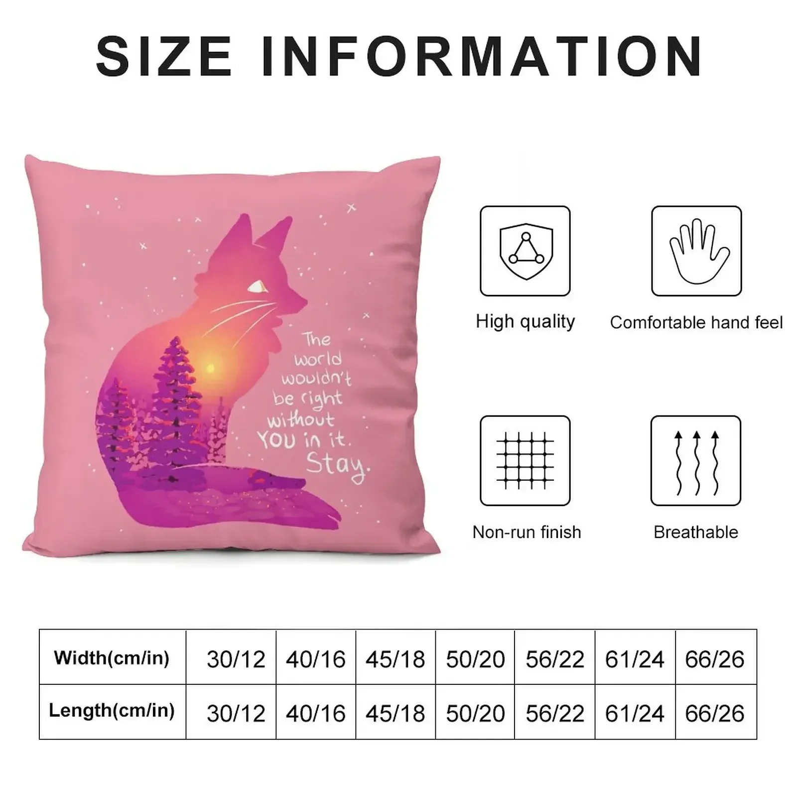 The World Wouldn't Be Right Without You Snowy Sunset Fox Throw Pillow Cushions For Sofa Luxury Sofa Cushions pillow