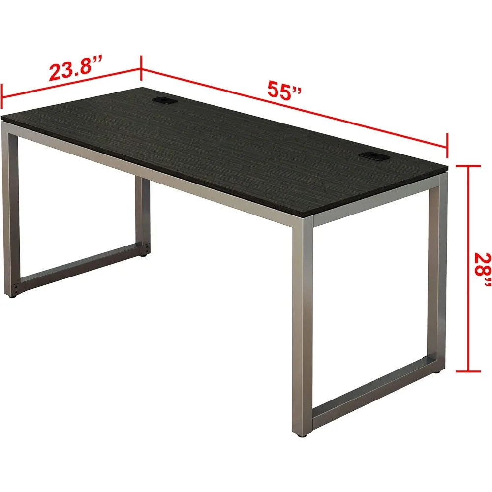 Большой компьютерный стол SHW для дома и офиса, эспрессо, 55 дюймов