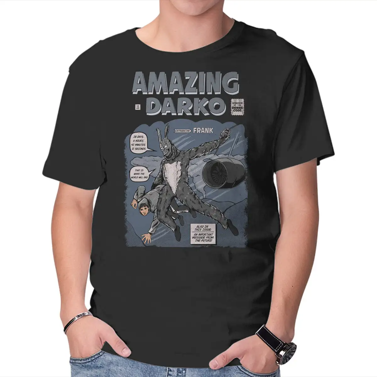 Amazing Darko Anime Graphic T-shirts for Men Clothing Women Short Sleeve Tees Vintage High Quality 100%Cotton