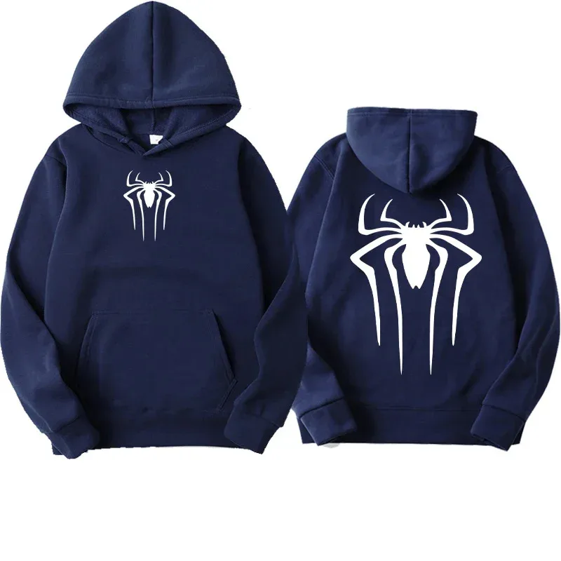 Men's sweatshirt fashion spider print hoodie adult casual sports top autumnandwinter outdoorHarajuku hooded menandwomen clothing - Image 2