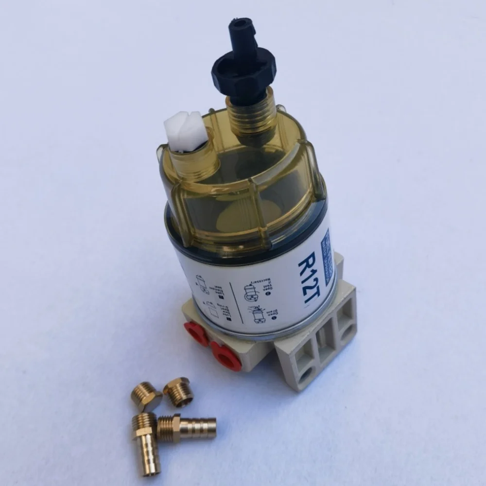 R12T فلتر الوقود فاصل المياه مرشح R12T يحل محل S3240 120AT 2P 502489   فلتر الوقود R12P R12S لمحرك اليخوت البحري الصغير