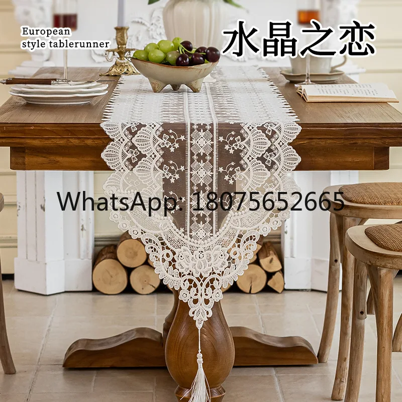 Coffee table long cloth tv cabinet decorative cover white household