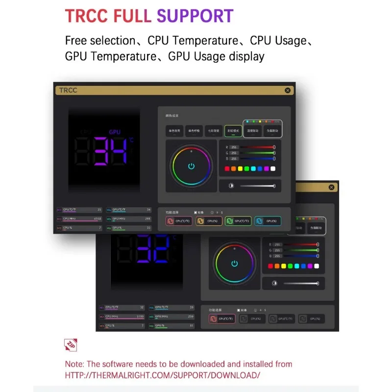 Thermalright Assassin X 120 R Digital CPU Cooler Temperature Display 4 Heat Pipes Air Cooler for AM4 AM5 Intel 115X/1700/1851