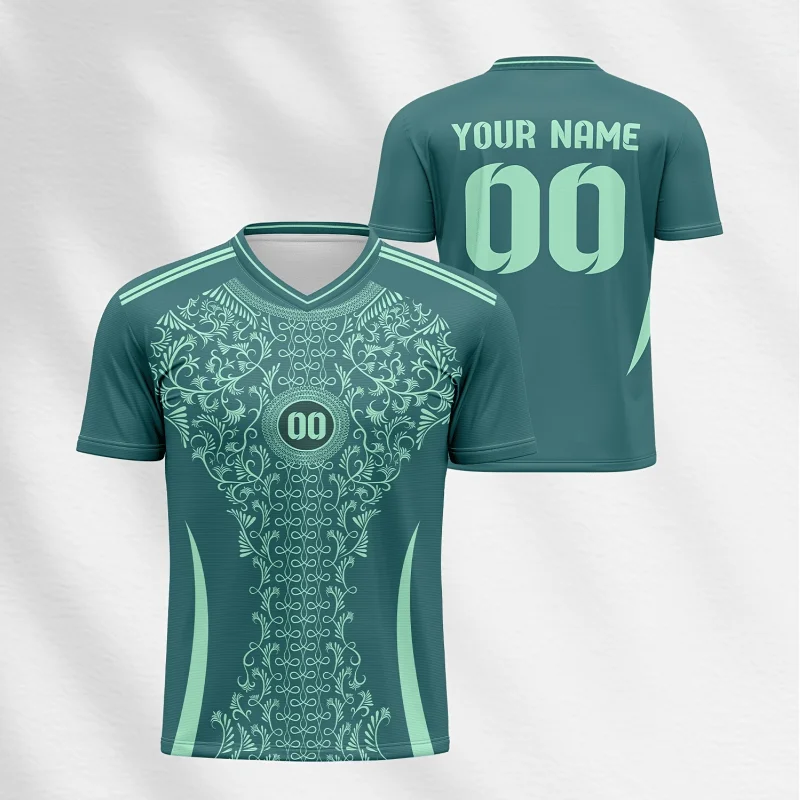 تي شيرت كرة قدم برقبة على شكل حرف V قابل للتنفس مخصص للبالغين والمراهقين قمصان تدريب نادي الفريق ومجموعات ملابس رياضية عائلية