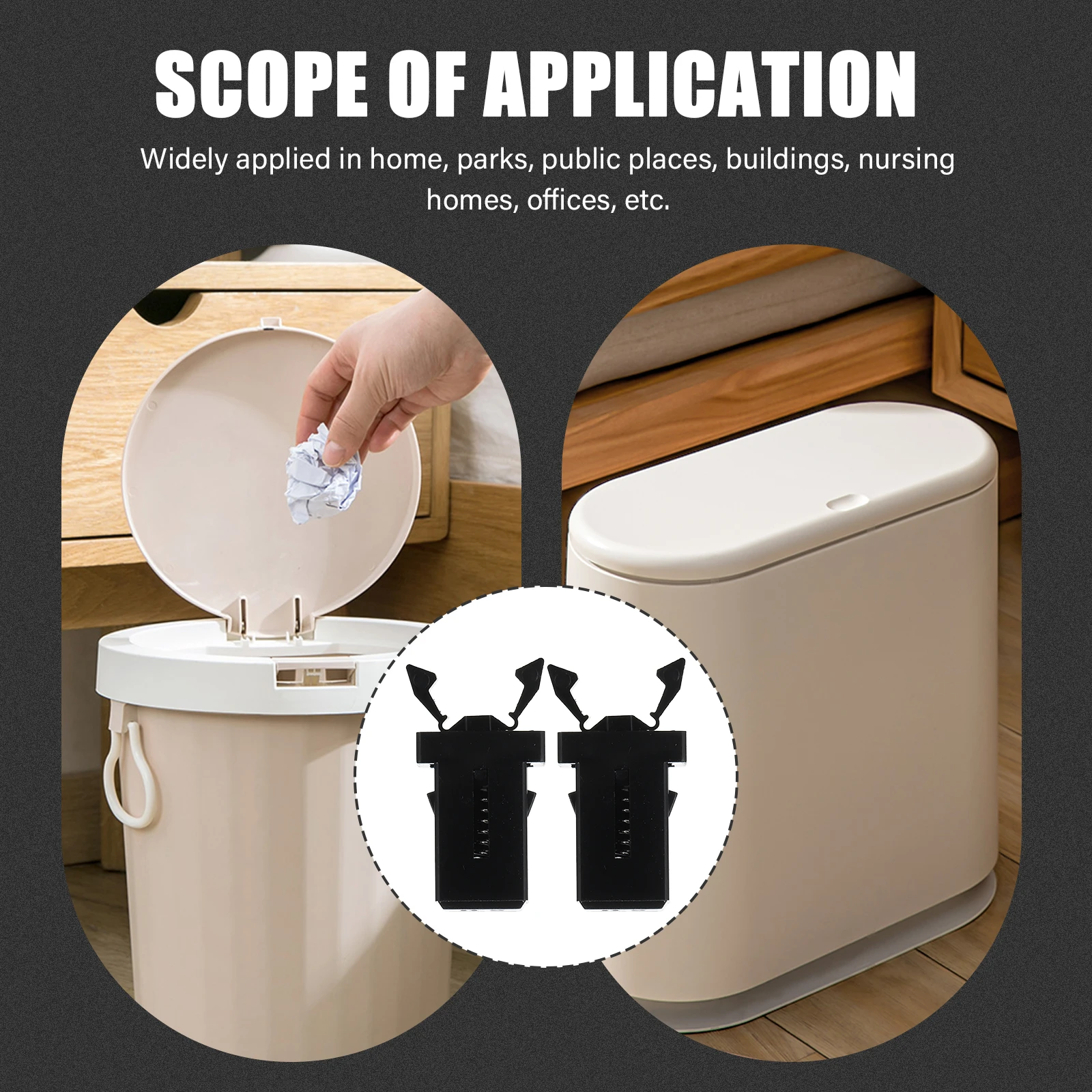 

50pcs Press Buckle for Garbage Can Waste Bin Accessory Plastic Buckles Smooth Surface Material Household Use