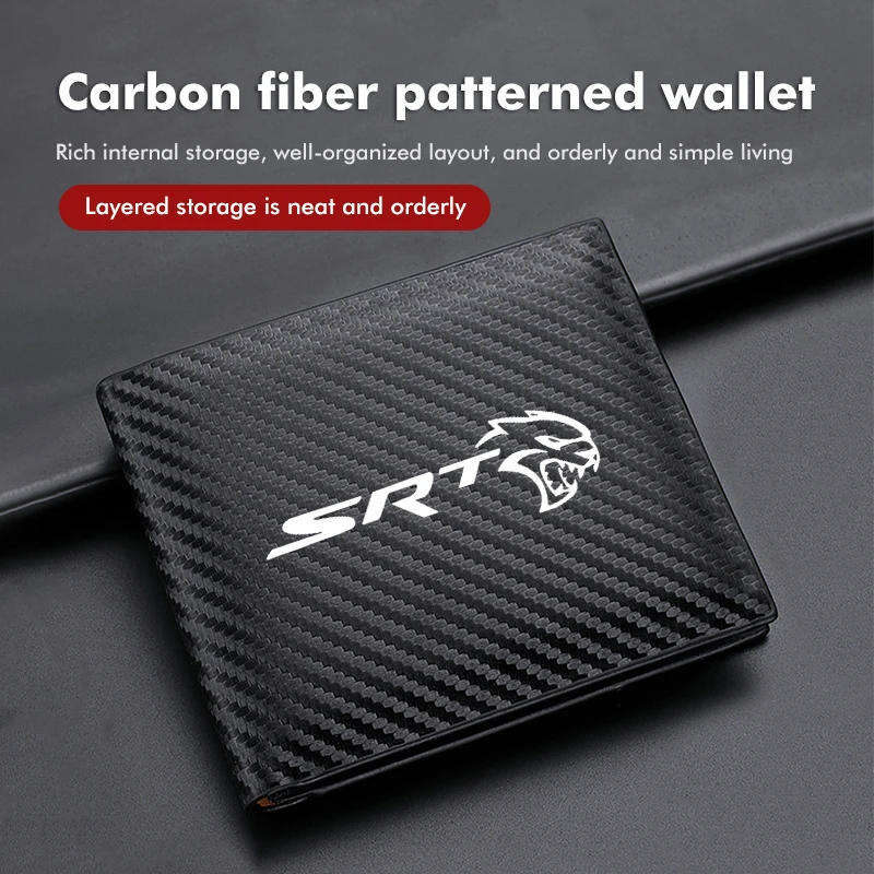 Car Driver License Bag Documents ID Card Holder Purse Wallet For Dodge SRT Charger Jcuv Challenger RAM Journey Caravan