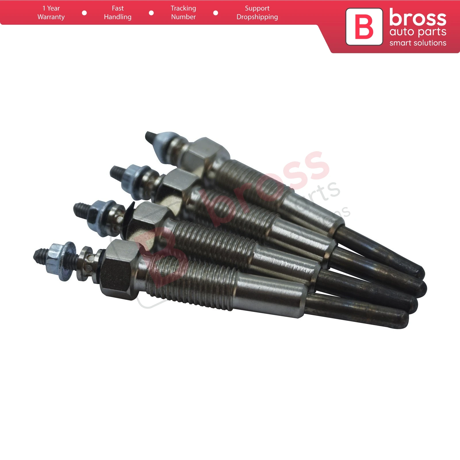 Bross BGP75-1 4 Pieces Heater Glow Plug 23 Volt SE0118140A for Mazda Parkway Titan T2000 T2500 T2600 T3000 T3500 T4100