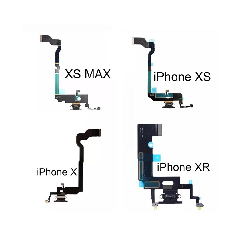 Charging Port Flex Cable For Iphone X Series X XS XR XS Max Mini Black White Orange Gold Usb Charger Dock Connector PCB Flex