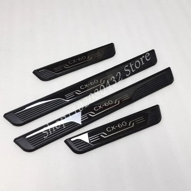 for Mazda CX-60 High-quality stainless steel Plate Door Sill Welcome Pedal Car Styling Accessories 4pcs/set