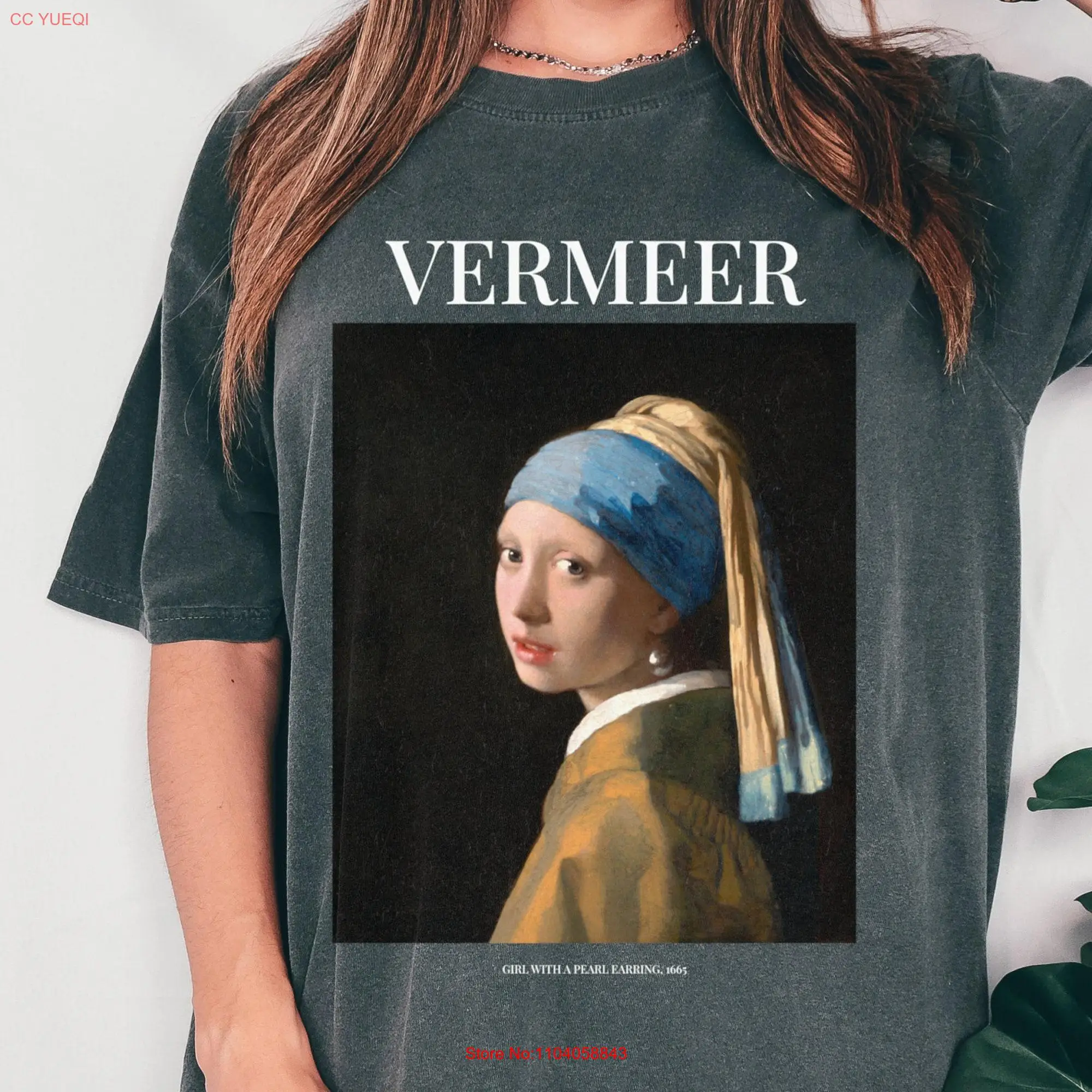 Comfort Colors Girl with a Pearl Earring shirt painting T Johannes Vermeer Famous portraiT for artists