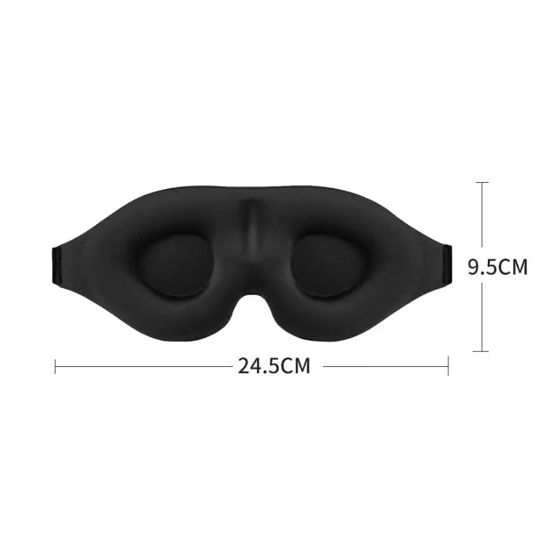 1Pcs Comfortable & Breathable Sleep Mask With Nose Pad 3D Eye Mask Adjustable Eye Cover For Sleeping Travel Nap And Blackout