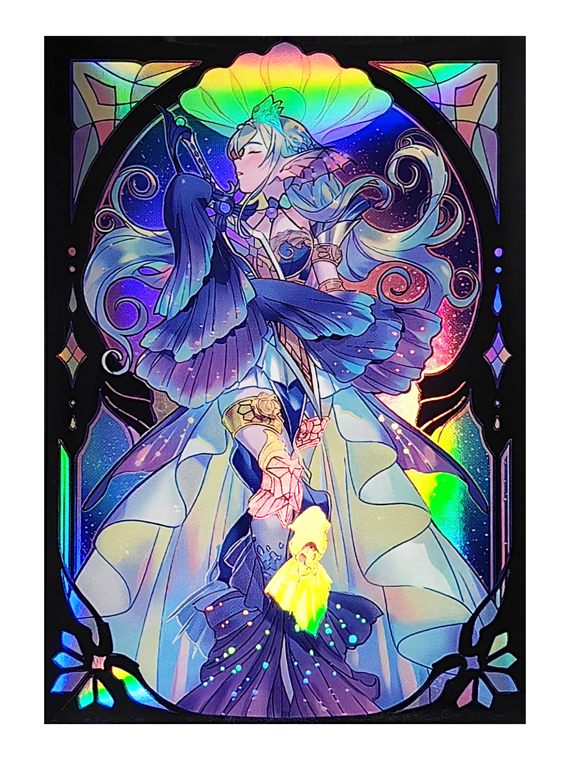 50ct Holographic Flashing Sleeves (Arianna The Labrynth Servant) Top Loading Trading Card Sleeves 63X90MM Deck Protector for YGO