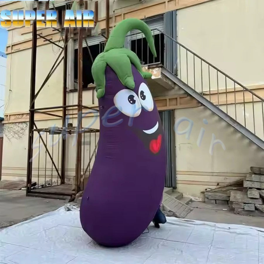 巨大な植物モデルの広告装飾用インフレータブル漫画ナス（目付き）