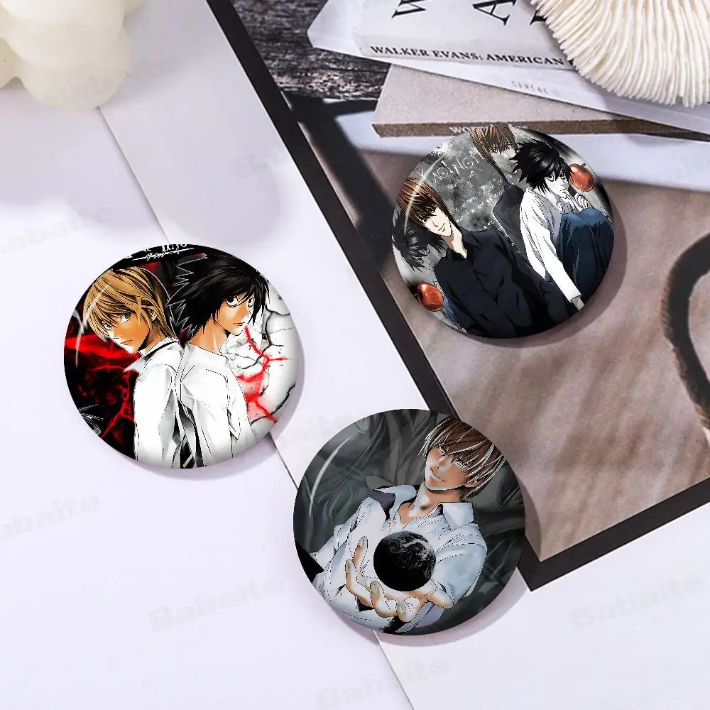 Hot Anime Death Note 58mm Animals Funny Brooches Badge Backpack Clothes Gift Accessory