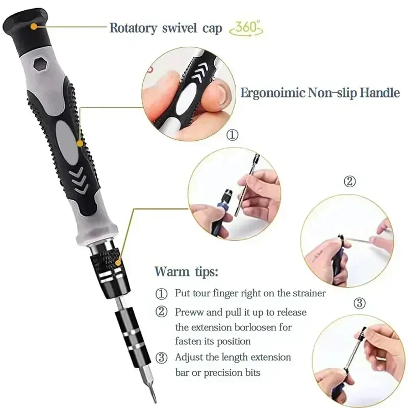 

115 in 1 Multifunctional Precision Magnetic Screwdriver Set Computer PC Mobile Phone Equipment Repair Screwdrive Kit Hand Tools
