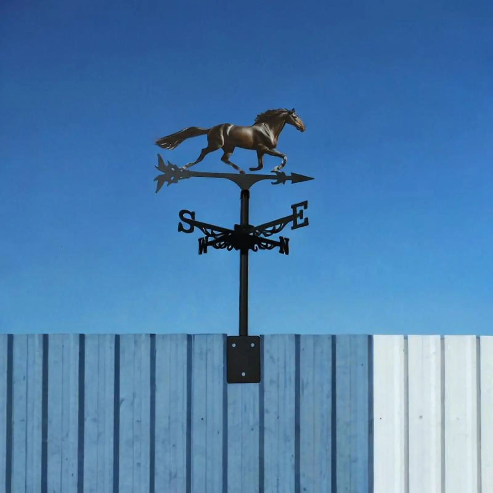 

Horse Metal Weathervane Wind Direction Indicator Retro Vintage Animal Wind Vane for Farm Lawn Outdoor Courtyard Decoration