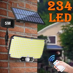 Güneş Işığı Açık Süper Parlak Hareket Sensörü Güneş Güçlü Güç LED Bahçe Duvar Lambası IP65 Su Geçirmez 3 Çalışma Modu