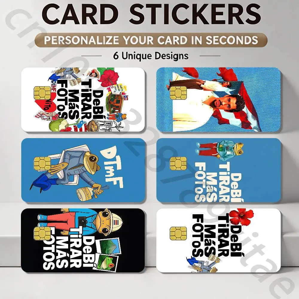 Debi Tirar Mas Fotos DTMF Sticker Film Tape Skin for Credit Card Debit Card Cartoon Waterproof Stickers Small Chip