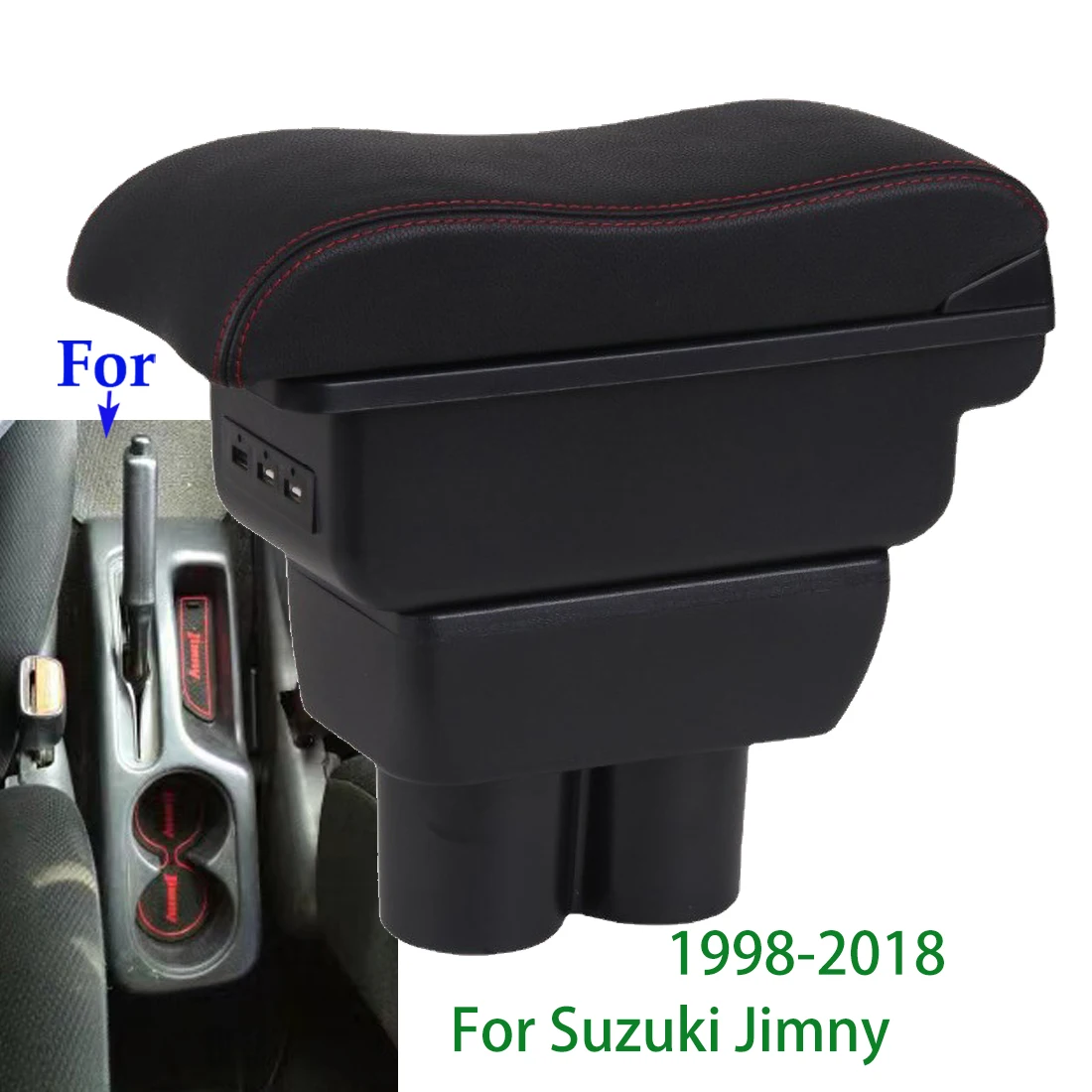 

For Suzuki Jimny Armrest Box 1999-2018 Car Retrofit Parts Car Accessories Auto Storage Box Arm Bracing heighten Interior Details